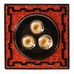 Afbeelding van PROLuxe - 230v inbouw series 3x2W Edison LED 2700K - BrownGriek